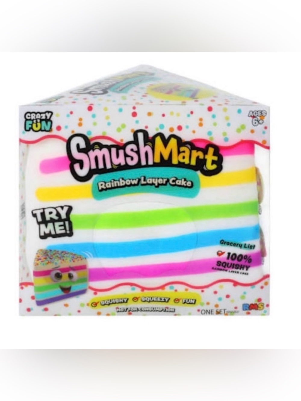 SmushMart Rainbow Layer Cake Squishy Toy